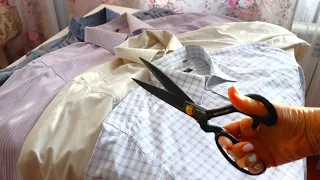 Don't throw away your old shirts. I cut up all my old shirts and turned them into stylish items.