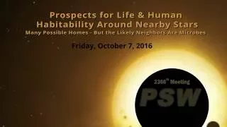 PSW 2366 Prospects for Life | Carey Lisse