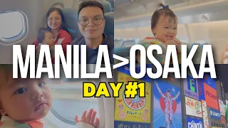 Day 1 First Osaka Japan Travel with Baby + Airport Process, Immigration Questions, Sim & Insurance