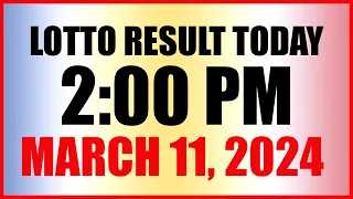 Lotto Result Today 2pm March 11, 2024 Swertres Ez2 Pcso