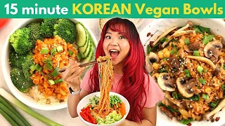 15 Minute VEGAN KOREAN MEALS for a Busy Weeknight Dinner