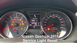 Nissan Qashqai 2011 Service Light Reset