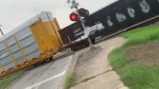 Northbound Union Pacific mix freight train ft CN at dittmar road in Austin Texas on 5/7/24