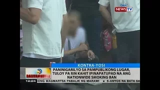 Paninigarilyo sa pampublikong lugar, tuloy pa rin kahit ipinapatupad na ang nationwide smoking ban