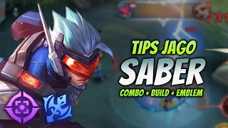 CARA MAIN SABER ALL ROLE ! EMBLEM & BUILD SABER TERBARU | SABER JUNGLER GAMEPLAY