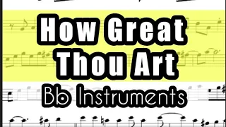 How Great Thou Art Tenor Soprano Clarinet Trumpet Sheet Music Backing Track Play Along Partitura