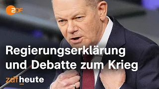 Russlands Krieg gegen die Ukraine: Regierungserklärung des Bundeskanzler und Bundestagsdebatte