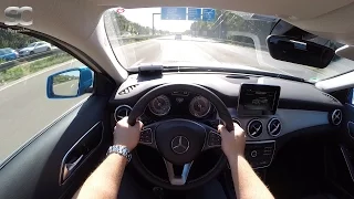 Mercedes-Benz GLA 180 CDI (2016) on German Autobahn - POV Top Speed Drive