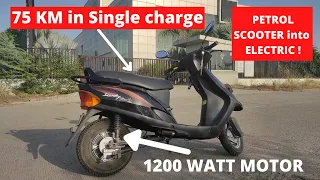 ELECTRIC SCOOTER CONVERSION ! TVS Scooty with Lithium Ferrous Phosphate Battery