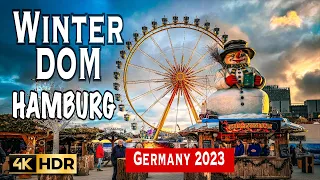 DOM Hamburg - Winter Wonderland: A Magical Walking Tour, Germany | 4K 60P HDR | Subtitled