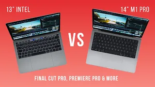 14" MacBook Pro vs 13" Intel MacBook Pro - SPEED TEST Final Cut Pro, Premiere Pro + MORE