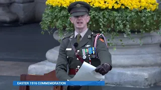 Proclamation of the Irish Republic read at 1916 Rising commemoration