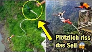 OMG! Plötzlich RISS das Seil beim Bungee Jumping. Schau was passiert!