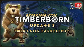 Timberborn Experimental - Update 2 Golems - Folk Tails Barrelbots - First look