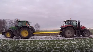 ROZERWANY JOHNDEERE????---JohnDeere7430 VS Massey Ferguson7624---Wielkie Starcie "Tytanów"