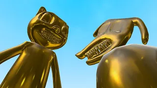 NEW GOLDEN CARTOON CAT VS NEW GOLDEN CARTOON DOG!! Garrys Mod [Cartoon Cat Trevor Henderson]Gameplay