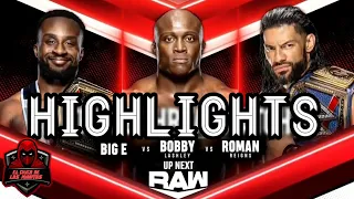 BIG E VS BOBBY LASHLEY VS ROMAN REIGNS HIGHLIGHTS