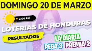 Sorteo 3PM Loto Honduras, La Diaria, Pega 3, Premia 2, Domingo 20 de Marzo del 2022 | Ganador 😱🤑💰💵