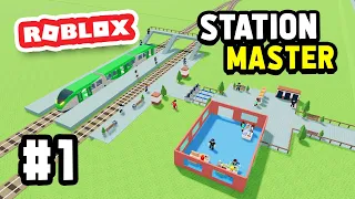 Building MY OWN TRAIN STATION in Roblox Station Master #1