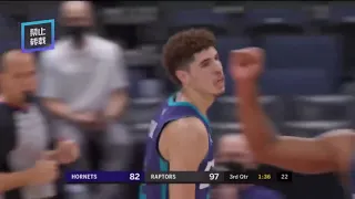 LaMelo Ball Turns Into Stephen Curry With Logo Shot After Disrespected By Raptors Announcers！