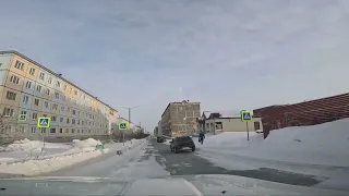 Улицы Норильска/Улица Ленинградская/Зима 2024