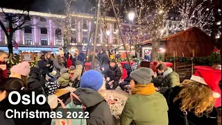 Oslo Norway Christmas nightlife City Center 🇳🇴🎄Winterland #osloelsa67