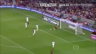 Barcelona 8 x 0 Santos.. Santos leva chocolate do Barça.  Troféu Joan Gamper   02 08 2013   Globo HD