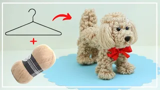 It's amazing! I Made the Best Dog out of Yarn and a Hanger 🧶🐶 🧶 DIY NataliDoma