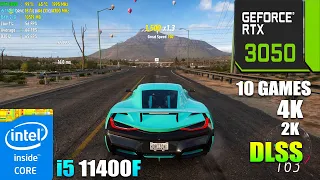 RTX 3050 + i5 11400F : Test in 10 Games | 4K 2K DLSS