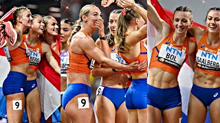 Femke Bol insane comeback for the Netherlands in the Women's 4x400m Relay in Budapest (Final Lap)