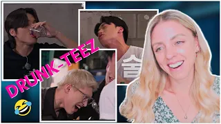 ATEEZ(에이티즈) WANTEEZ EP.20 REACTION! Drunk Teez singing Turbulence? R U KIDDING?