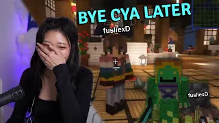 Miyoung turns back into PsychoMina When Fuslie hits her with "Bye, Cya Later"