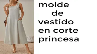 no te conformes mira y aprende como hacer molde del vestido corte princesa