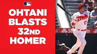 Ohtani hits his 32nd homer of the season! (Sets new single-season record for Japanese-born player!)