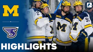 Michigan vs Stonehill | NCAA College Hockey | Highlights - January 12, 2024