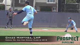 Chazz Martinez, LHP, Corona Del Mar High School Class of 2018, Pitching Mechanics at 240 FPS