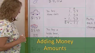 Adding money amounts (2nd grade math)