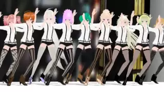 [MMD] Teto,Meiko,Haku,Luka,Miku,SeeU,IA,Gumi,Rin - Run Devil Run