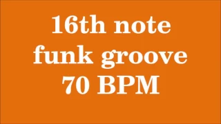 Drum Loop for Practice 16th note funk groove 70 bpm