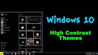 How to apply High Contrast Themes on Windows 10