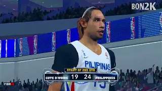 LIVE NOW! Gilas Pilipinas vs Ivory Coast l Tune - Up Game | Aug 17, 2023 I CPU VS CPU Only #fiba2k