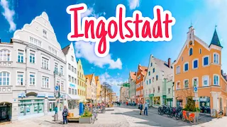 Ingolstadt City Germany 🇩🇪 Walking tour, 4k video