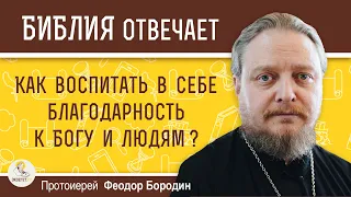 КАК ВОСПИТАТЬ В СЕБЕ БЛАГОДАРНОСТЬ К БОГУ И ЛЮДЯМ ?  Протоиерей Феодор Бородин