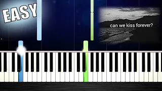 Kina - Can We Kiss Forever? - EASY Piano Tutorial by PlutaX