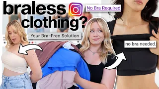 a certified bra HATER tries built-in bra clothing brand (Instagram ads made me buy it)!