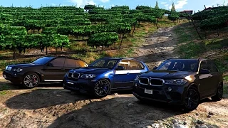 GTA V | BMW X5M SERIES | X5 E53 2005 VS. X5M E70 2013 VS X5M F15 2017 | GTA 5