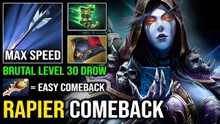 RAPIER is the Best Solution to Comeback | Brutal LEVEL 30 Ultra Max Attack Speed Drow Ranger Dota 2