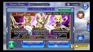 Dissidia Final Fantasy Opera Omnia[GL] - Event Draw Ashe and Vaan Cp 35 (5 multi draw + 70 ticket)