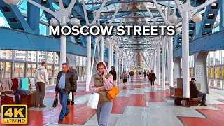 [4K] 🇷🇺 Moscow Streets ⛅ 🍂 Europe Square to Smolenskaya-Sennaya Square | Bogdan Khmelnitsky Bridge