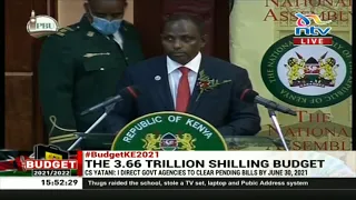 CS Yatani: I direct government agencies to clear pending bills by June 30, 2021